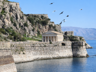 boats allegria,exclusive yacht vacations,Corfu Town, Old Fortness,selfdrive boat, boat trip, , excursion,attractions,allegria,canvas by mitsis messonghi, messonghi,moraitika
