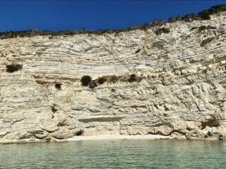 Rodovani,Paxos, Antipaxos, Ionias sea,, white limestone cliffs, turquoise waters, crystal clear sea, hidden beach,rocky coastline, inflatable boat, rib boat, boat trip,sea excursion,attractions,allegria,canvas by mitsis messonghi, messonghi,moraitika