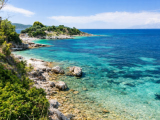 boats allegria,exclusive yacht vacations,Beach, turquoise water, crystal clear sea,rocky coast, boat trip,rib boat, inflatable boat,excursion,attractions,allegria,canvas by mitsis messonghi, messonghi,moraitika