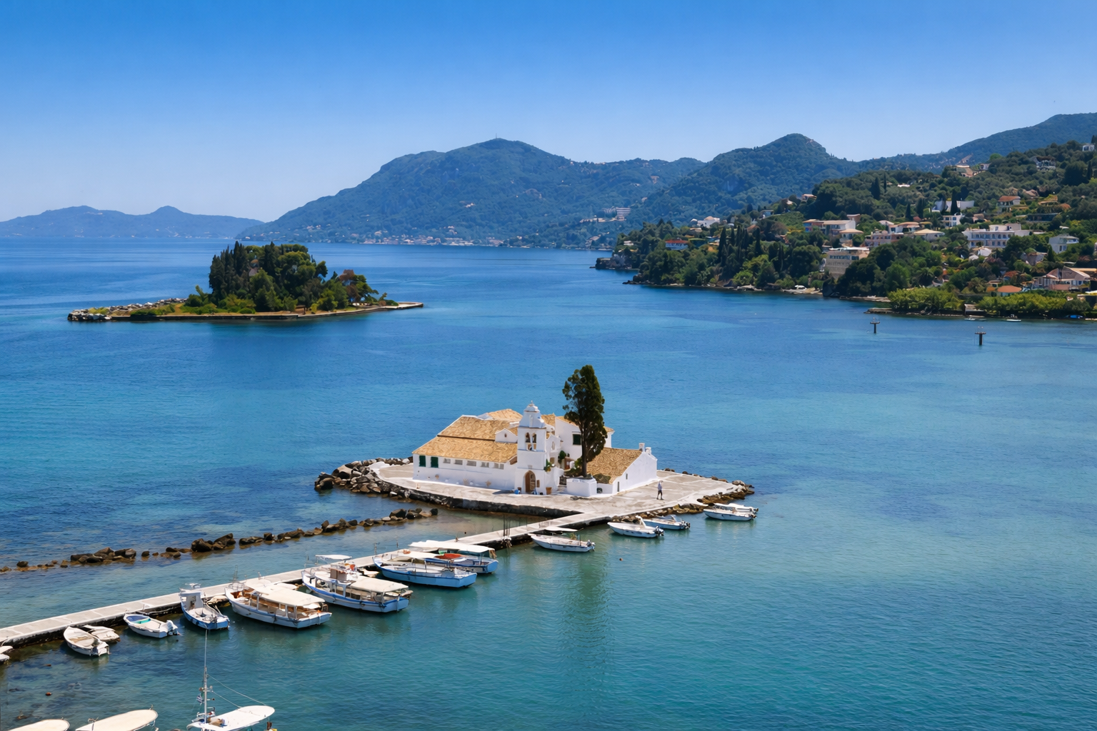 boats allegria,exclusive yacht vacations,pontikonisi (Mouse Island),Corfu sightseeing,selfdrive boat,Greek island landscape,turquoise water, boat trip, rib boat, inflatable boat,excursionattractions,allegria,canvas by mitsis messonghi, messonghi,moraitika,olivar suites