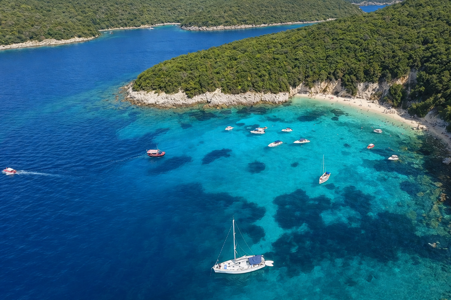 boats allegria,exclusive yacht vacations,Blue Lagoon ,Pisina Beach, Sivota , turquoise beach, crystal clear water, turquoise water, inflatable boat,rib boat,boat trip,sea excursion,attractions,allegria,canvas by mitsis messonghi, messonghi,moraitika,olivar suites