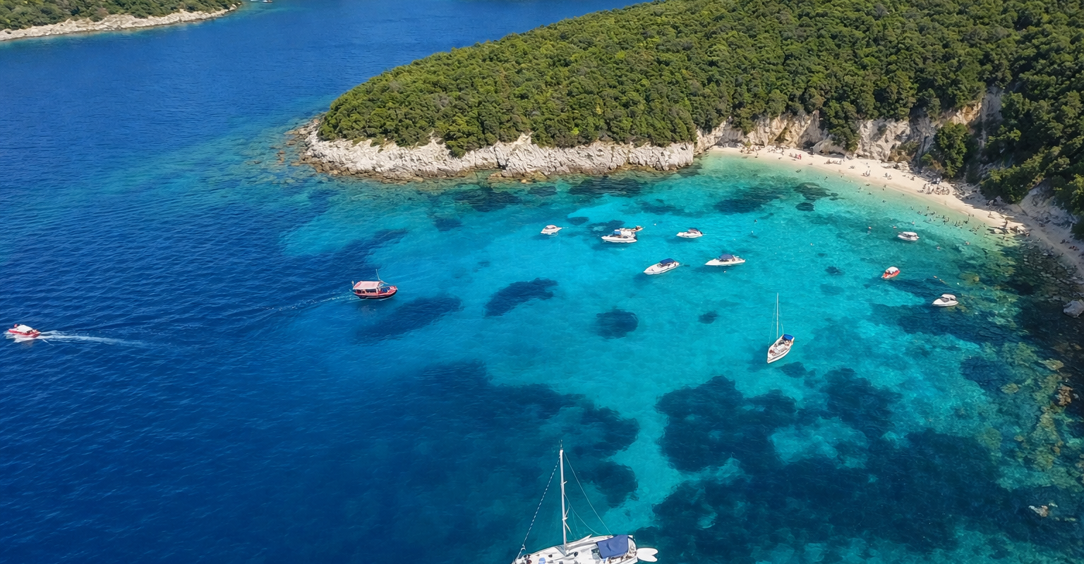 boats allegria,exclusive yacht vacations,Blue Lagoon ,Pisina Beach, Sivota , turquoise beach, crystal clear water, turquoise water, inflatable boat,rib boat,boat trip,sea excursion,attractions,allegria,canvas by mitsis messonghi, messonghi,moraitika,olivar suites